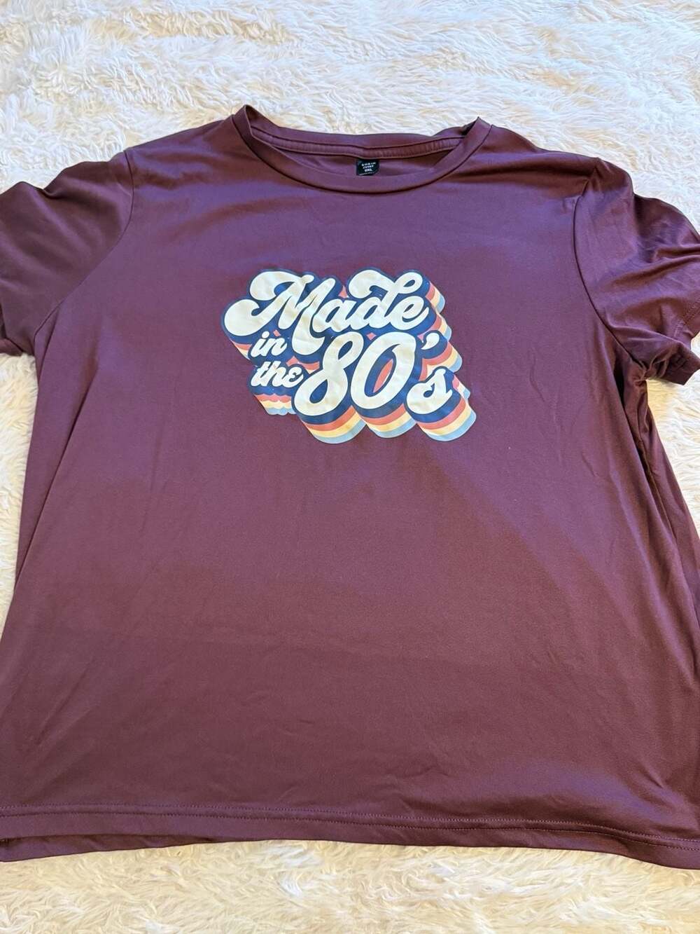 SHEIN Curve Made in the 80s T-Shirt Size 0XL Purple Graphic Tee